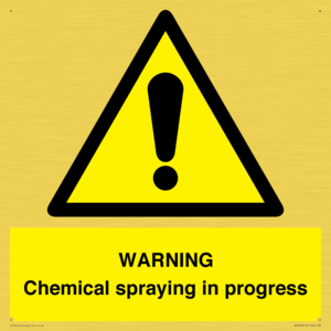 WARNING Chemical spraying in progress